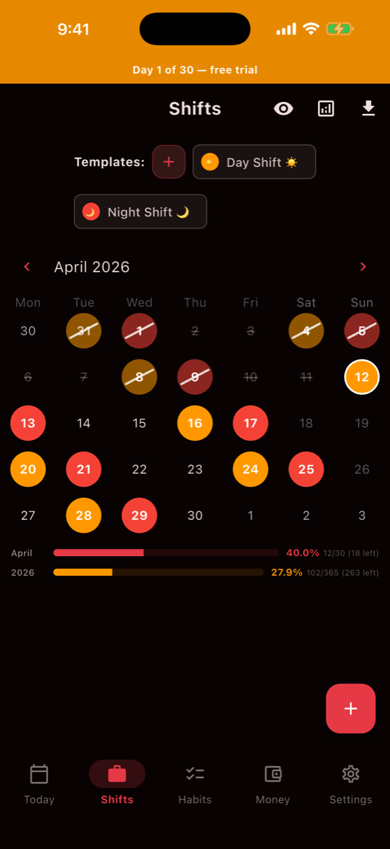 Imperial Red — Dark Mode